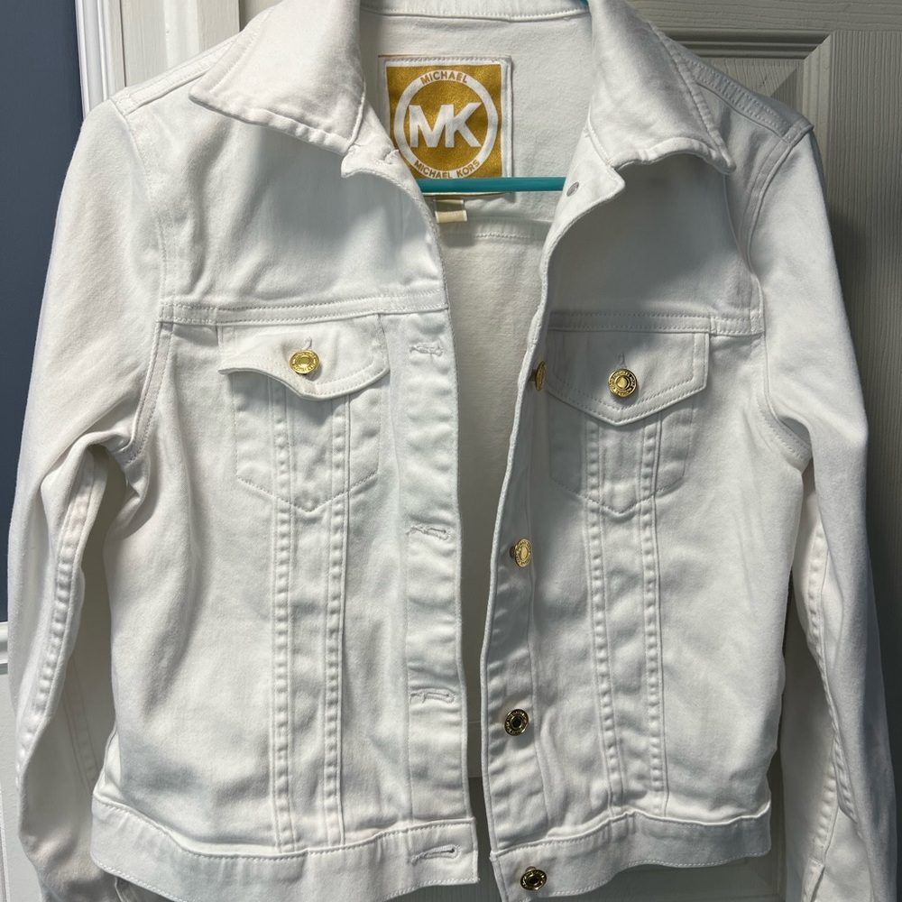 Michael Kors white denim jacket